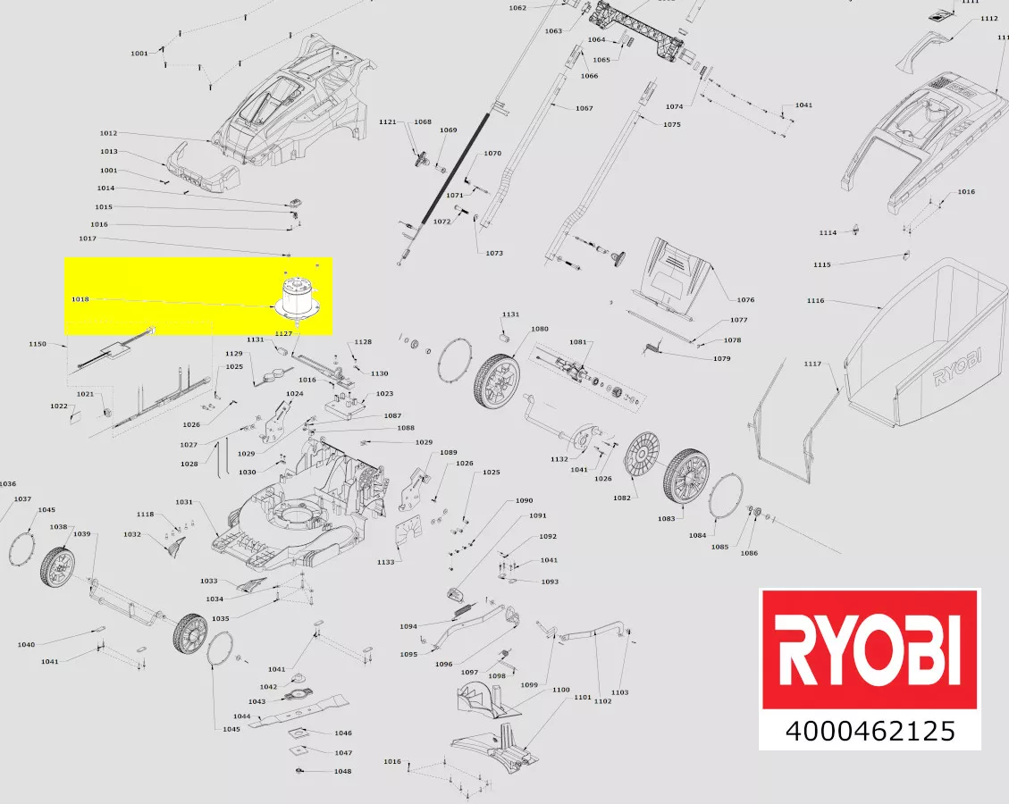 Moteur réf. 5131035723 tondeuse à gazon Ryobi